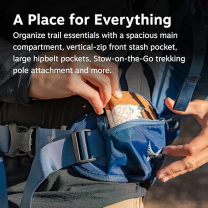 Osprey Stratos 24L Men's Hiking Backpack - Adjustable Daypack with Waterproof Raincover & Bottle Pockets, Pine Leaf - color: Pine Leaf, style: 24l