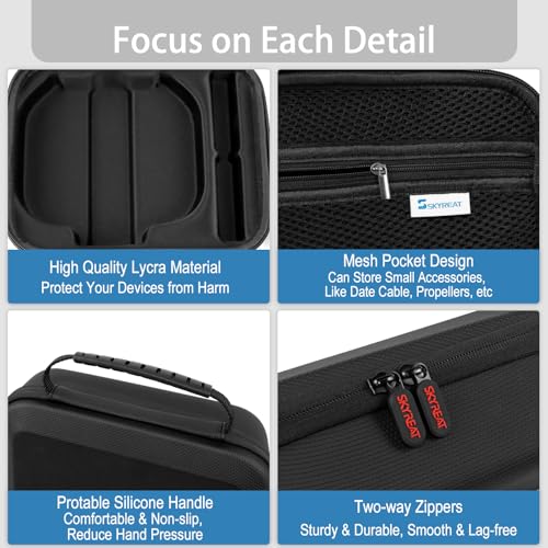 Skyreat Neo 2 Case, Portable PU Leather Small Shoulder Bag for DJI Neo 2 Drone and Batteries Accessories
