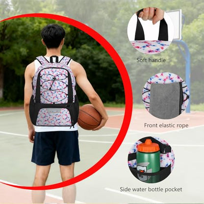 Goloni 40L Basketball Bag,Large Basketball Backpack with Ball Compartment & Shoe Compartment,Backpack for Soccer,Volleyball - color: Fireworks Display