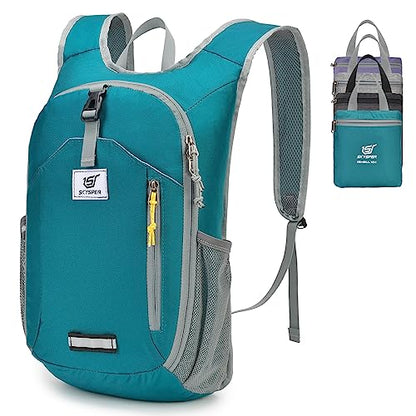 SKYSPER 10L Hiking Backpack Small Hiking Daypack Packable Lightweight Travel Day Pack for Women Men(Cyan) - color: Cyan