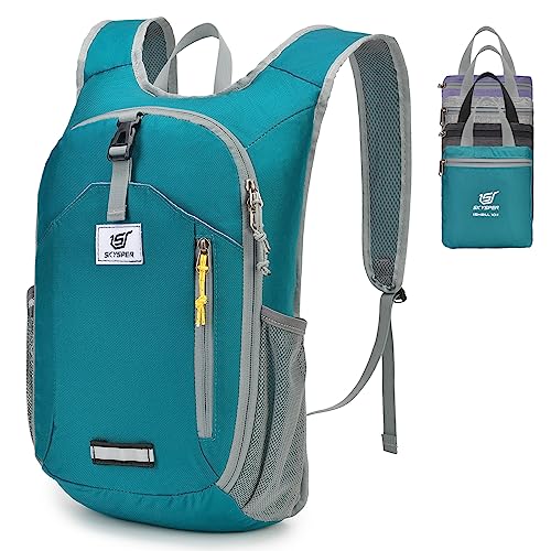 SKYSPER 10L Hiking Backpack Small Hiking Daypack Packable Lightweight Travel Day Pack for Women Men(Cyan) - color: Cyan