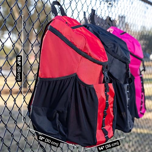 Athletico Basketball Bag - Large Basketball Backpack for Men & Women - Volleyball & Soccer - color: Red