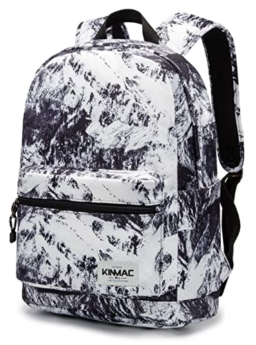 Kinmac Water Resistant Laptop Backpack with USB Charging Port for Laptop Up to 15.6 Inch (Snow Mountain) - color: Snow Mountain