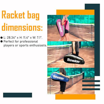 Senston Tennis/Badminton Racket Bag,Single Shoulder Racket Bag Racquet Bag,Waterproof And Dustproof. - color: Pink