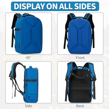 Camera Backpack, Hardshell DSLR Photography Camera Bag with Rain Cover, Waterproof Hard Shell Camera Case with Tripod Holder & 15.6" Laptop Compartment Compatible with Canon/Nikon/Sony/DJI Mavic Drone - color: Blue