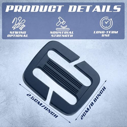 4 Pcs Backpack Strap Clips 1 Inch Detachable Webbing Buckle Nylon Shoulder Strap Holder Backpack Bag - color: Navy Blue
