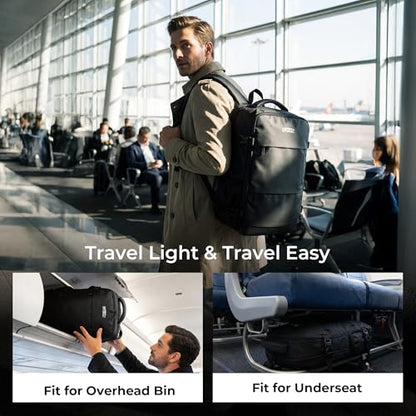 Vacuum Seal Travel Backpack Expandable with Compression System Carry-on Backpack with 17" Laptop Mochila, Water Bottle Pocket, Personal Item Backpack for Weekender Business Hiking, Water Resistant - color: Black, size: 40L