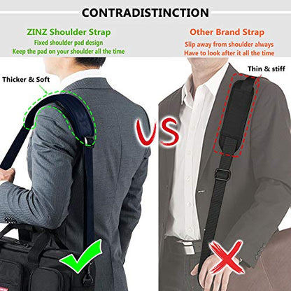 ZINZ Bag Shoulder Strap, Padded Adjustable Shoulder Strap Replacement - color: Blue, size: 57"