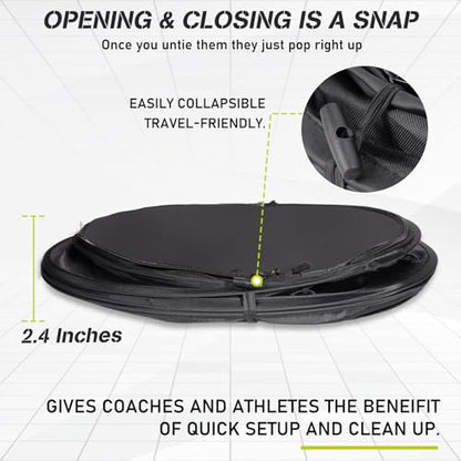 Hikeen Basketball Defender Dummy - Pop Up Safely Simulate Defender - Foldable Training Equipment for Basketball, Soccer, Football and More, 1 Carrying Bag - style: 4 PCS