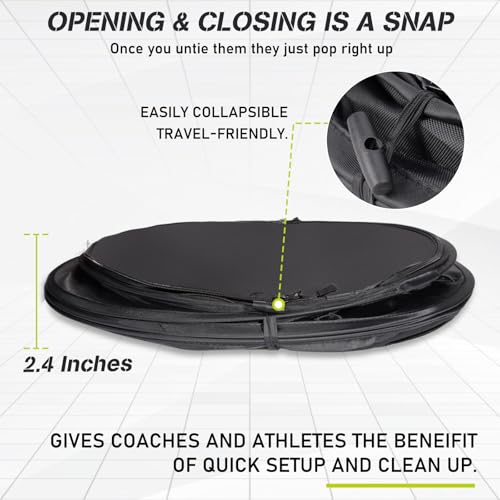 Hikeen Basketball Defender Dummy - Pop Up Safely Simulate Defender - Foldable Training Equipment for Basketball, Soccer, Football and More, 1 Carrying Bag - style: 6 PCS