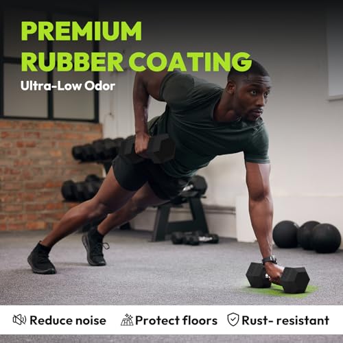 HANDBODE Rubber Coated Hex Dumbbell Set with A-Frame Rack, 100 lb - 600 lb Multiple Options Weight, Hexagon Non-Rolling Shape, Ergonomic Knurled Handle, Home Gym Equipment for Strength Training - style: 300 lb (20, 25, 30, 35, 40 lb) X 2 & Rack
