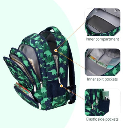 abshoo Dinosaur Backpack For Boys Kindergarten Elementary Bookbag Lightweight Kids School Bag (Dinosaur) - color: Dinosaur