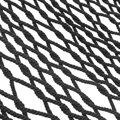 Lazy Daze Hammocks Double Rope Hammock, 2 Person Traditional Outdoor Hand Woven Cotton Rope Hammock with Spreader Bar, Carabiners, Tree Straps, Chains for Patio Yard - Max 450 Lbs, Dark Grey - color: Dark Grey
