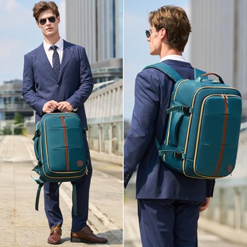 40L Travel Laptop Backpack for Women & Men, Airline Approved Carry On Luggage Overnight Bags, Waterproof Personal Item Bag, Weekender Essentials Backpacks Vacuum Backpack Dark Green - color: Dark Green