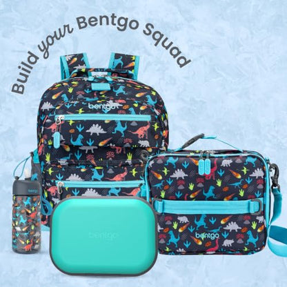 Bentgo Chill Kids Leakproof Lunch Box -4-Compartment Bento Box with Built-In Ice Pack, 3.3 Cup Capacity, BPA-Free, Microwave & Dishwasher Safe Tray, Ages 3–7 (Electric Aqua) - color: Electric Aqua