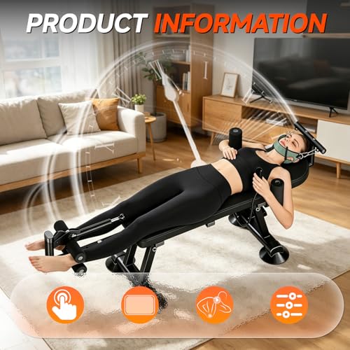 Electric Decompression Table Full Body Traction & Stretch Machine for Lumbar Stretching,for Lower Back Pain Relief, Back Stretcher Machine, Stretches The Back, Ankle, Knee, and Hip