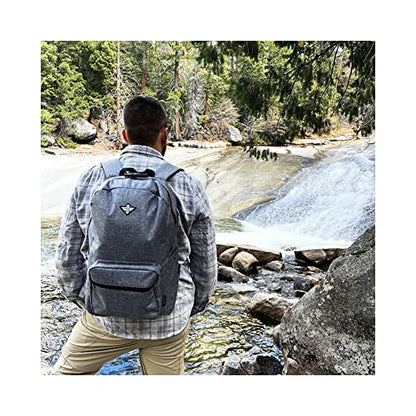 Legend Travel Laptop Back Pack with Anti Theft Combination Lock Weather Resistant Lightweight Book Bag Backpack (Gray) - color: Grey