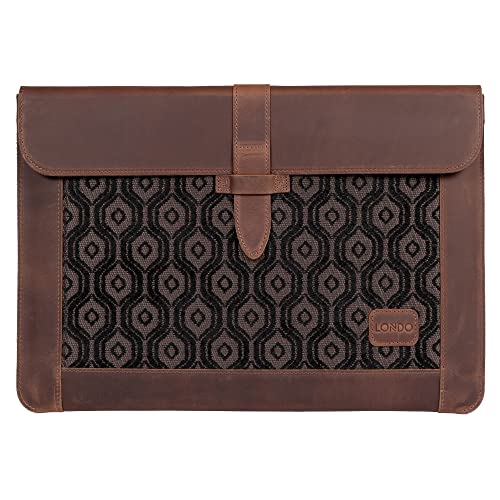 Londo Leather Sleeve Compatible with MacBook Pro 14 & Air 13-13.3 Inch (M5, M4, M3, M2, M1, Pro, Max) & iPad Pro 12.9, Premium Top Grain Leather Laptop Bag, 2020 to 2026 Models - color: Cinnamon, size: 13-14 inches