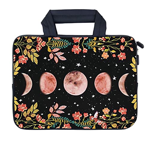 AMARY14 15 15.4 15.6 inch Laptop Handle Bag Computer Protect Case Pouch Holder Notebook Sleeve Neoprene Cover (Flowers moon) - color: Flowers Moon
