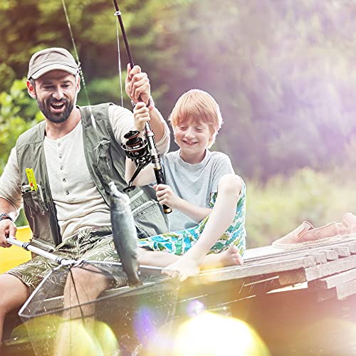 Fishing Pole Kit, Carbon Fiber Telescopic Fishing Rod and Reel Combo with Spinning Reel, Line, Bionic Bait, Hooks and Carrier Bag, Fishing Gear Set for Beginner Adults - size: 6.89FT/2.1M