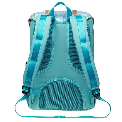KAUKKO Laptop Outdoor Backpack Traveling Daypack Hiking Rucksack Large Capacity Bag Fits 15.6"(5-14-Fairy bluegreen-NEW) - color: 5-14-fairy Bluegreen-new
