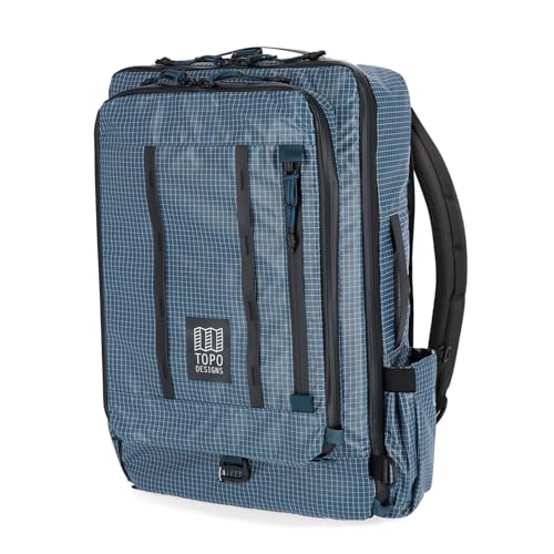 Topo Designs Global Travel Bag 30-40 Liter - Carry-on Compliant Versatile Pack, 3 Carry Options, External Laptop Sleeve (Eco-Friendly, 30L, Apex Pond Blue) - color: Apex Pond Blue, size: 30L