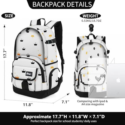 rickyh style School Backpack Travel Bag for Men & Women Lightweight College Back Pack with Laptop Compartmen - color: 04hbg