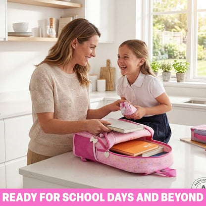 Get Trend Barbie Kids Backpack for Girls, 18 inch Bookbag with Padded Straps, Travel School Bag, Gifts for Girls (Pink Barbie) - color: Pink Barbie