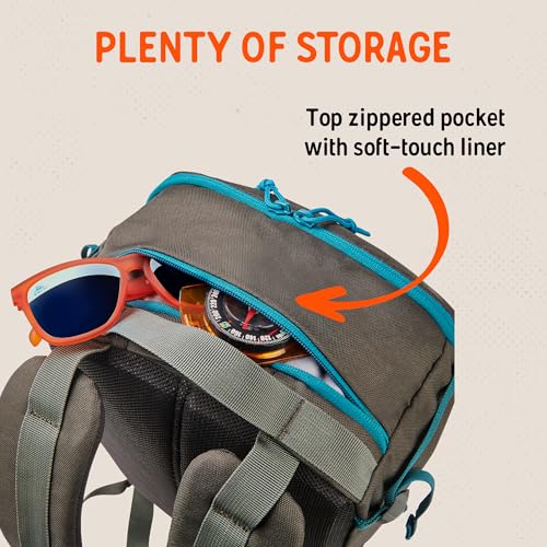 Kelty Asher Backpack, Daypack to Multi-Day Backpacking Capacity, Hiking, Lightweight Travel Pack, Internal Frame (18L Moss) - color: Winter Moss/Dill, size: 18L