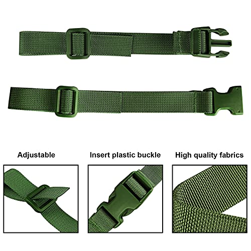 XTACER Backpack Chest Strap Adjustable Backpack Sternum Strap Chest Belt with Buckle (Pack of 4) - color: Green