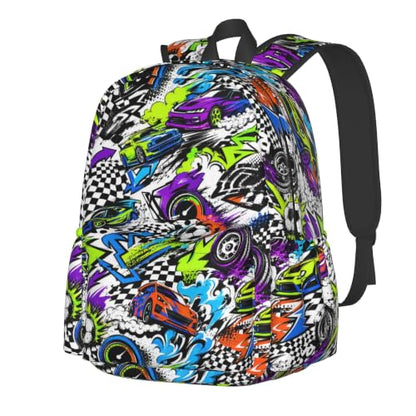 Abstract Cool Graffiti Novelty Pattern Backpack School Bag Lightweight Bookbag Casual Daypack for Girls Boys Kids Women Men Travel Laptop 16 Inch - color: Graffiti