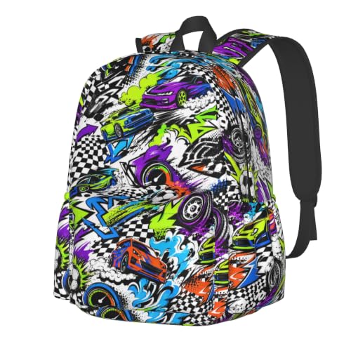 Abstract Cool Graffiti Novelty Pattern Backpack School Bag Lightweight Bookbag Casual Daypack for Girls Boys Kids Women Men Travel Laptop 16 Inch - color: Graffiti