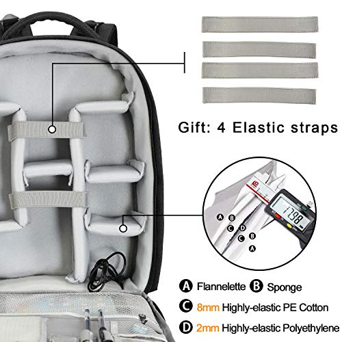 Cwatcun Camera Backpack with Rain Cover, Tripod Holder, USB Port, 15.6" Laptop Compartment, Waterproof Professional Photography Camera Case Bag for Canon Sony Nikon SLR DSLR Cameras, Lens, Brown