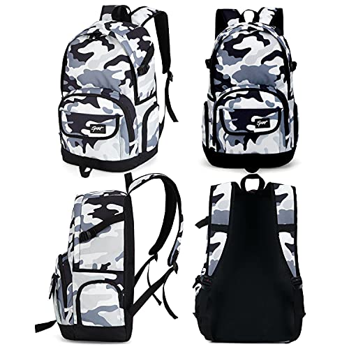rickyh style School Backpack Travel Bag for Men & Women Lightweight College Back Pack with Laptop Compartmen - color: 04camouflage White