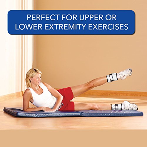Sammons Preston Cuff Weight, 9 lb, White, 2 Velcro Strap & D-Ring Closure, Grommet for Easy Hanging, Lead Free Steel Ankle & Wrist Weights, For Strength Building & Injury Rehab, Sold Individually - style: 9 lbs.