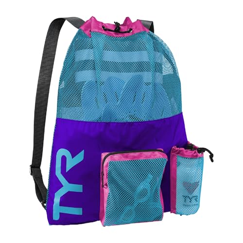 TYR Unisex's Big Mesh Mummy Backpack Bag, Purple/Blue/Pink, 40L - color: Multicolor