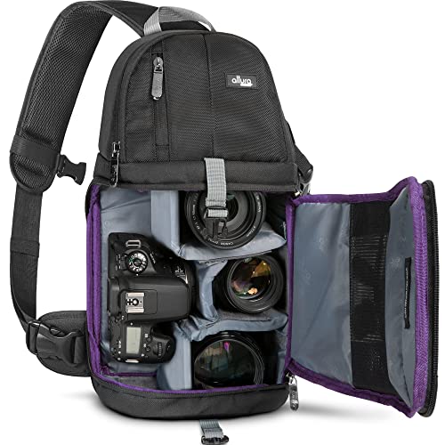 Altura Photo Camera Sling Bag - Backpack for Canon, Nikon, Sony & GoPro DSLR & Mirrorless Cameras - Crossbody Backpacks for Photographers