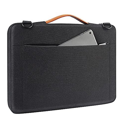 DOMISO 17-17.3 Inch Laptop Sleeve Bag Business Briefcase Messenger Bag Compatible with 17.3" Dell Computer/HP Pavilion 17/ProBook 470/MSI GS73VR Stealth PRO/Dell/Lenovo/Acer/ASUS,Black - color: Black, size: 17 - 17.3 Inch