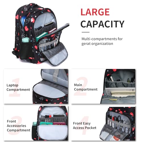 Gatycallaty Nurse Backpack for Women Girls Laptop Work Bag College Nursing Assitant Cna Cma Home Health Hospital Commuter Essentials Gift (heart) - color: Heart