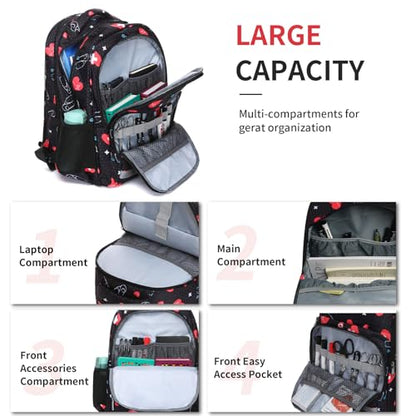 Gatycallaty Nurse Backpack for Women Girls Laptop Work Bag College Nursing Assitant Cna Cma Home Health Hospital Commuter Essentials Gift (heart) - color: Heart