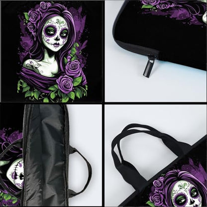 15-Inch Laptop Sleeve – Stylish, Lightweight, Shockproof, Water-Resistant Case for Lenovo, HP, Dell, Asus Notebooks - Day of The Dead Sugar Skull Women - color: Day of the Dead Sugar Skull Women