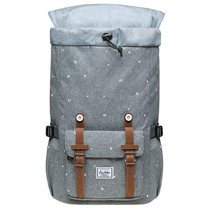 KAUKKO Laptop Outdoor Backpack Traveling Daypack Hiking Rucksack Large Capacity Bag Fits 15.6"(5-13-GREY) - color: Ep13-grey