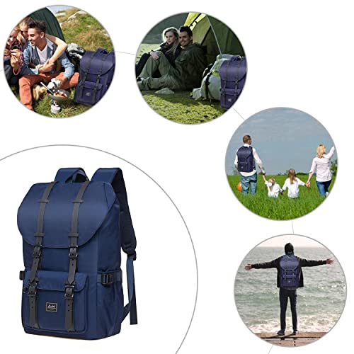 KAUKKO Travel Laptop Backpack, Outdoor Rucksack, Causal backpack Fits 15.6"(Nylon Blue) - color: 2nylon Blue, size: Large