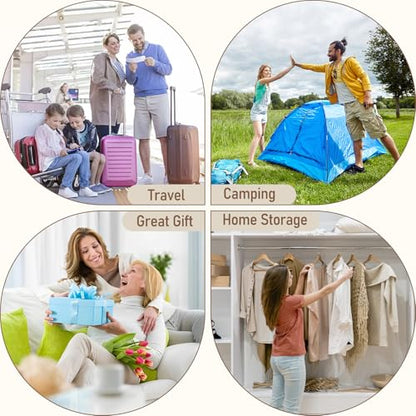 9 Set Packing Cubes for Travel Essentials - Lightweight Carry-On Luggage Organizer Bags with Shoe, Clothes & Laundry Bags for Airplane, Family & Business Travel, Polka dots - color: Polka dots