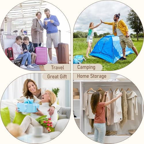 9 Set Packing Cubes for Travel Essentials - Lightweight Carry-On Luggage Organizer Bags with Shoe, Clothes & Laundry Bags for Airplane, Family & Business Travel, Polka dots - color: Polka dots