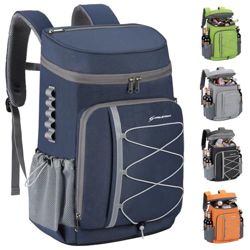 Maelstrom Cooler Backpack - 35/50 Can Insulated Soft Cooler Lunch Bag for Camping, Beach, Hiking & Shopping - color: Blue, size: 50 Can