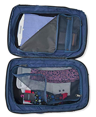 Duchamp Getaway Expandable Carry-On Backpack Suitcase - color: Navy