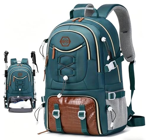 Spacious And Lightweight Outdoor Travel Backpack Featuring a Shoe Compartment - Ideal for Hiking, Camping, And (blue) - color: Blue