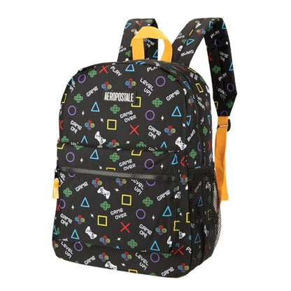 AEROPOSTALE Fieldtrip Unisex Backpack - AE Mens and Womens Bag for Everyday Use - Gamer - color: Black Game