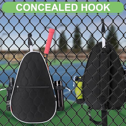 Tennis Bag for Women Men, Tennis Racket Bags Backpack Lightweight Water Resistant Sling Crossbody Gym Backpacks for Tennis Racquet, Pickleball Paddles, Badminton, Pickleball Gear & Accessories
